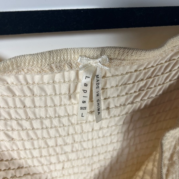 Lapis Cream Off White Lace Crochet Maxi Skirt L large - Picture 3 of 3